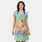 Retro Italian Ice Cream Cones エプロン (着用した状態)