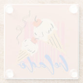 Retro Italian Ice Cream Cones ガラスコースター (裏面)