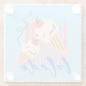 Retro Italian Ice Cream Cones ガラスコースター (裏面)