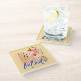 Retro Italian Ice Cream Cones ガラスコースター