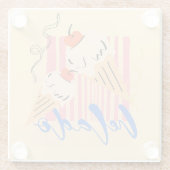 Retro Italian Ice Cream Cones ガラスコースター (裏面)