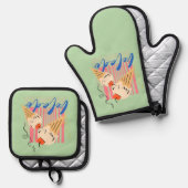 Retro Italian Ice Cream Cones 鍋つかみ&鍋敷きセット (正面/裏面)