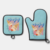 Retro Italian Ice Cream Cones 鍋つかみ&鍋敷きセット (正面)