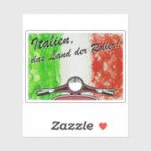 Retro Italien das Land der Roller シール (シート)