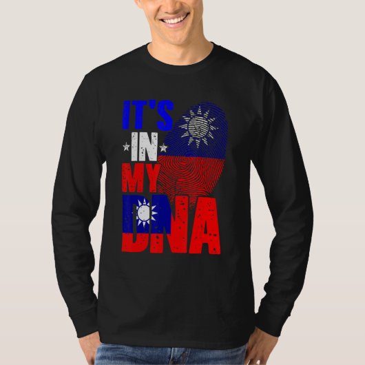 Retro It's In My DNA Taiwan Roots Taiwanese Flag F Tシャツ (正面)