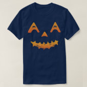 Retro JackOLantern Scary Pumpkin Face Funny Hallow Tシャツ (デザイン正面)