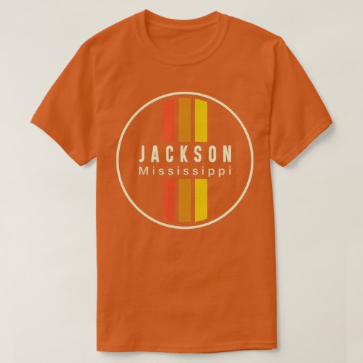 Retro Jackson Mississippi  Tシャツ (デザイン正面)