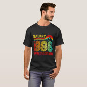 Retro January 1986 Limited Edition 40-year-old 40t Tシャツ (正面フル)