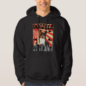 Retro Japanese Dogzilla Cardigan Welsh Corgi パーカ (正面)