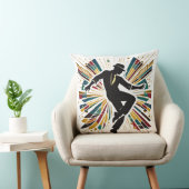 Retro Jazz Dance Art Stylish Colorful Chic Elegant クッション (椅子)