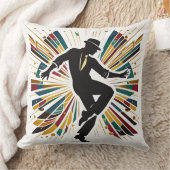 Retro Jazz Dance Art Stylish Colorful Chic Elegant クッション (ブランケット)