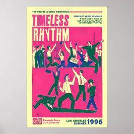 Retro Jazz Festival Poster Los Angeles 1996 Art ポスター