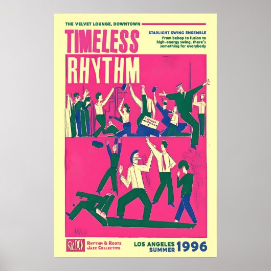 Retro Jazz Festival Poster Los Angeles 1996 Art ポスター (正面)