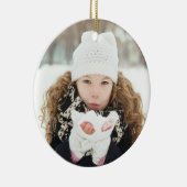 Retro Jingle And Mingle Christmas Checkerboard Red セラミックオーナメント (右)