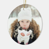 Retro Jingle And Mingle Christmas Checkerboard Red セラミックオーナメント (左)