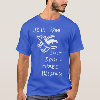 Retro John Prine Lost Dogs and Mied Blessings funn Tシャツ
