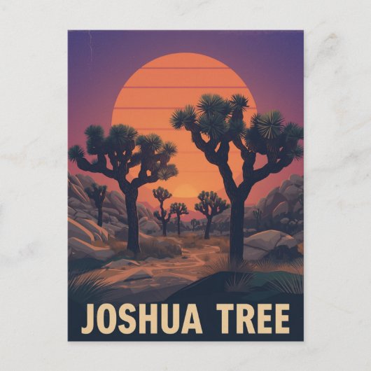 Retro Joshua Tree National Park ポストカード (正面)