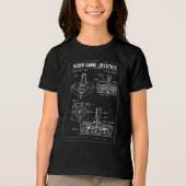 Retro Joystick Blueprint トライブレンドＴシャツ (正面)