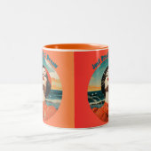Retro Just Breathe & Dream Orange coffee mug ツートーンマグカップ (中央)