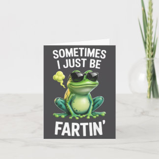Retro Just Sometimes Fartin I Frog カード