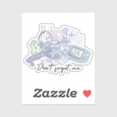 Retro Kawaii Nostalgia – Custom-Cut Vinyl Sticker シール (シート)