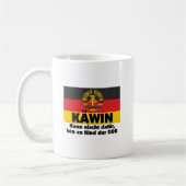 Retro Käwin Ich bin ein Kind der DDR Ostalgie コーヒーマグカップ (左)