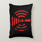 Retro Keep Back Energy Warning Symbol アクセントクッション (正面(垂直))