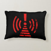 Retro Keep Back Energy Warning Symbol アクセントクッション (裏面)