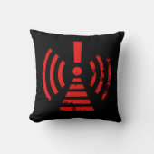 Retro Keep Back Energy Warning Symbol クッション (正面)