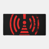 Retro Keep Back Energy Warning Symbol デスクマット (正面)