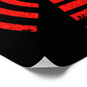 Retro Keep Back Energy Warning Symbol ポスター (角)