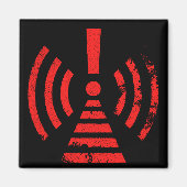 Retro Keep Back Energy Warning Symbol マグネット (正面)