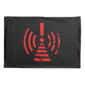 Retro Keep Back Energy Warning Symbol 枕カバー (裏面)