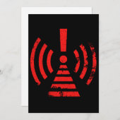 Retro Keep Back Energy Warning Symbol 案内状 (正面/裏面)