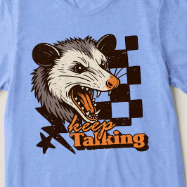Retro Keep Talking Feral Possum: Angry Wild Animal トライブレンドＴシャツ