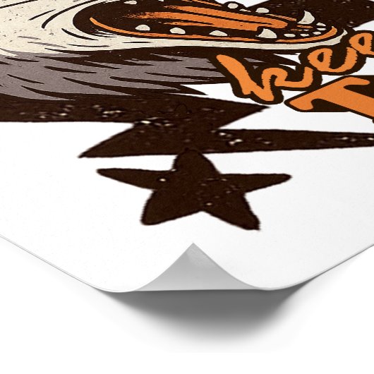 Retro Keep Talking Feral Possum: Angry Wild Animal ポスター (角)