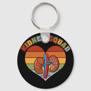 Retro Kidney Squad Team Nephrology Nurse Dialysis キーホルダー