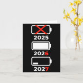 Retro Kids Funny Happy New Year 2026 2027 67 Meme  カード (黄色い花)