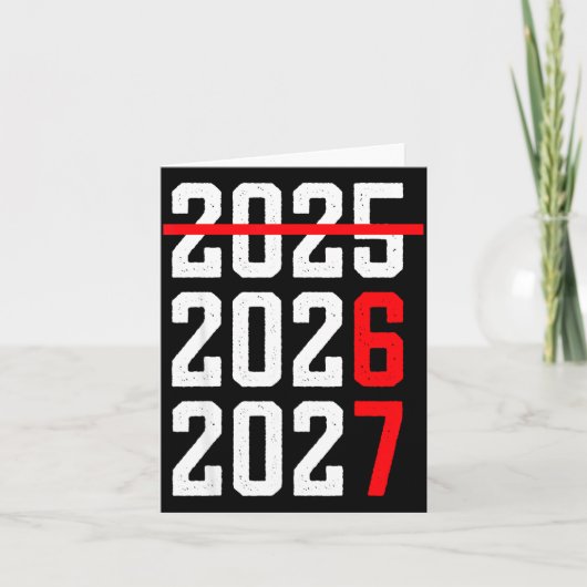 Retro Kids Funny Happy New Year 2026 2027 67 Meme  カード (正面)