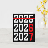 Retro Kids Funny Happy New Year 2026 2027 67 Meme  カード (黄色い花)