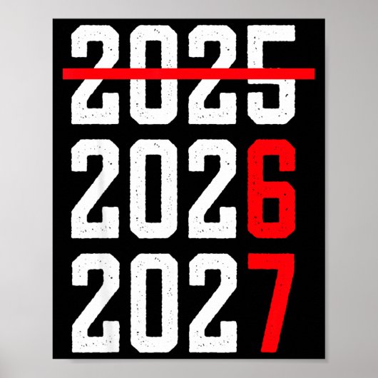 Retro Kids Funny Happy New Year 2026 2027 67 Meme  ポスター (正面)