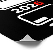 Retro Kids Funny Happy New Year 2026 2027 67 Meme ポスター (角)