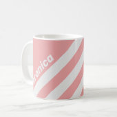 Retro Kiss Three Stripes with Name コーヒーマグカップ (正面左)