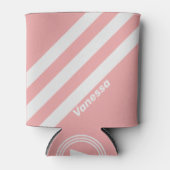 Retro Kiss Three Stripes with Name 缶クーラー (正面)