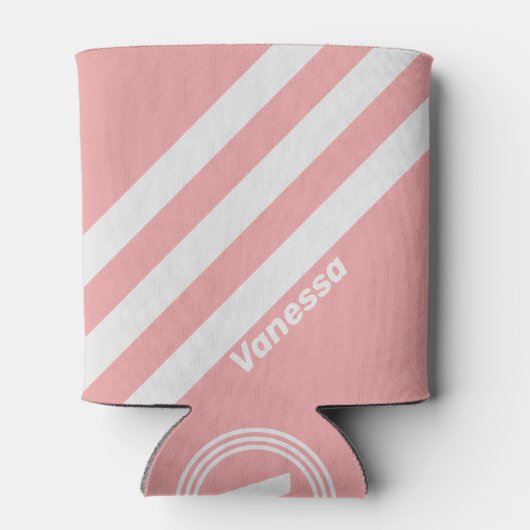 Retro Kiss Three Stripes with Name 缶クーラー (裏面)