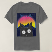 Retro Kitten Neko Synthwave Japan 80s Manga Haraju Tシャツ (デザイン正面)