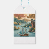 Retro Komodo Island Indonesia ギフトタグ (正面)