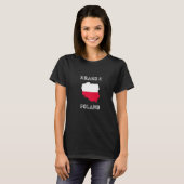 Retro Krakow Poland Distressed Poland Flag   Tシャツ (正面フル)
