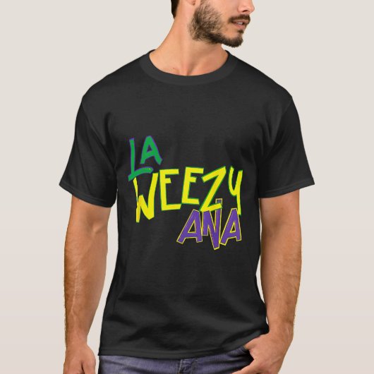 Retro La Weezy Ana Happy Mardi Gras Louisiana New  Tシャツ (正面)