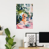 Retro Labrador Retriever Poster, Labrador ポスター (ホームオフィス)